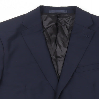 Mens UK Size 40 Marks and Spencer Regular Blue Suit Jacket