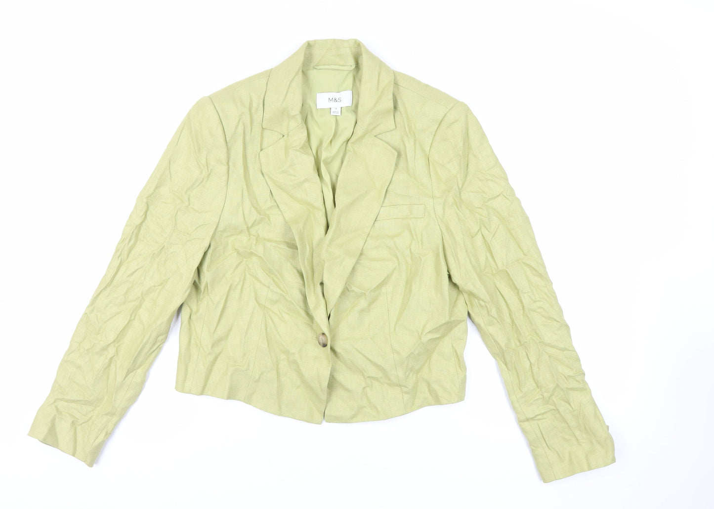 Womens UK Size 14 Marks and Spencer Green Jacket