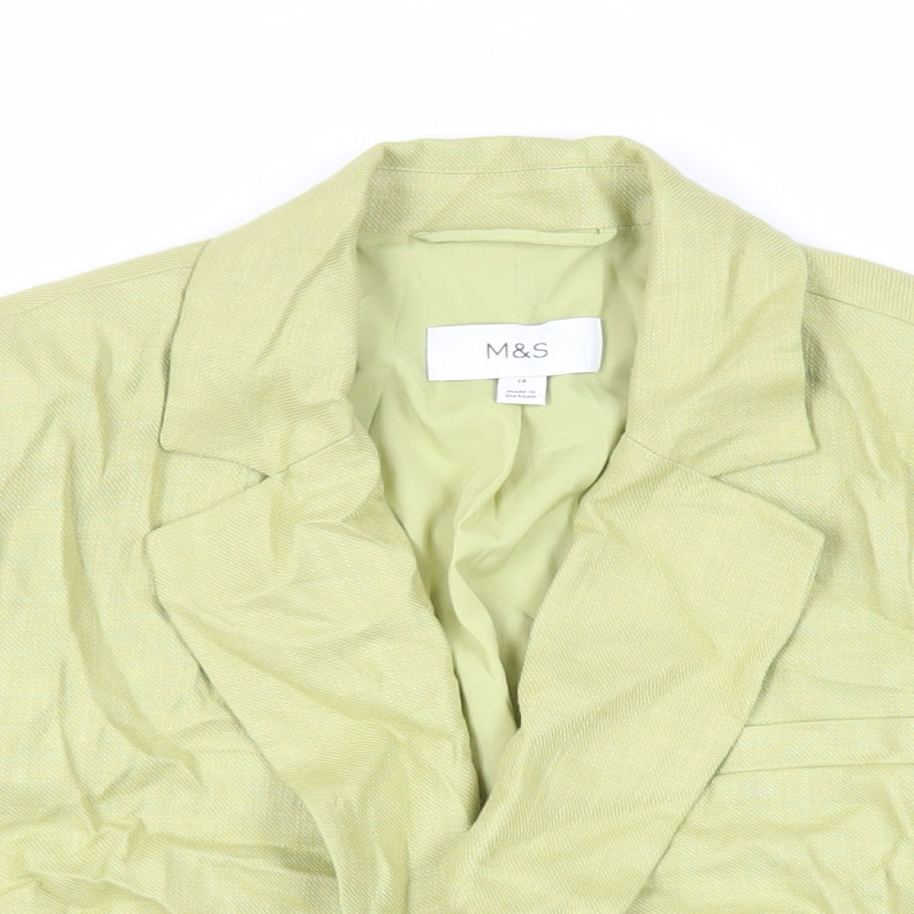 Womens UK Size 14 Marks and Spencer Green Jacket