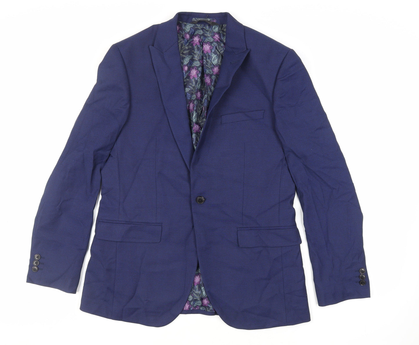 Mens UK Size 40 Marks and Spencer Regular Blue Suit Jacket