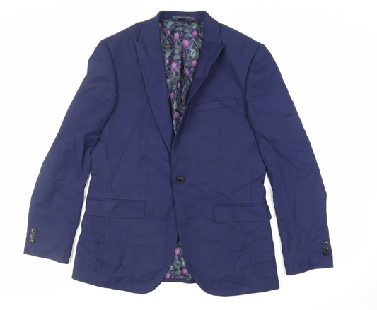 Mens UK Size 40 Marks and Spencer Regular Blue Suit Jacket