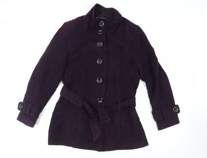 Womens UK Size 16 BHS Purple Pea Coat