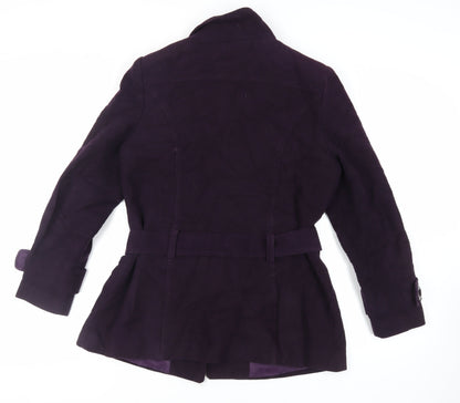 Womens UK Size 16 BHS Purple Pea Coat