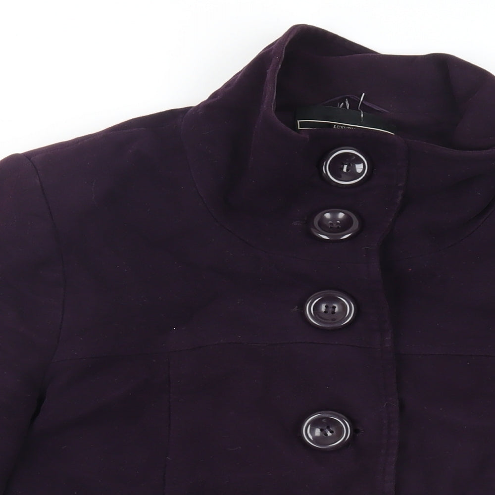 Womens UK Size 16 BHS Purple Pea Coat