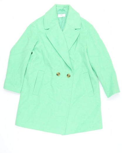Womens UK Size 14 Marks and Spencer Green Overcoat