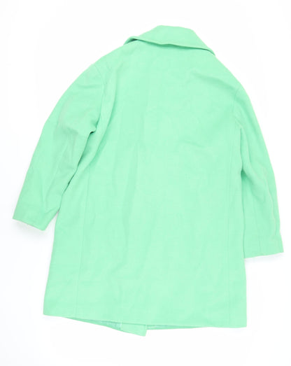 Womens UK Size 14 Marks and Spencer Green Overcoat