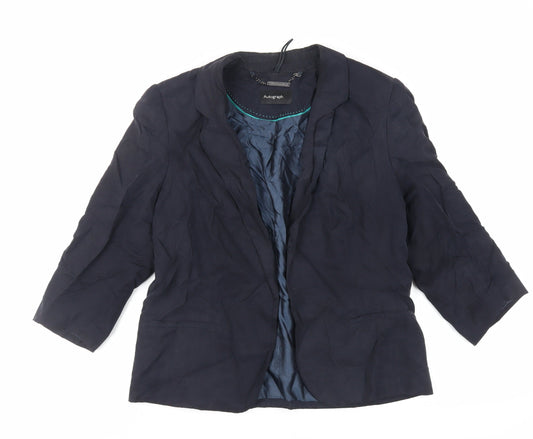 Autograph Womens Blue Jacket Blazer Size 14 - Open