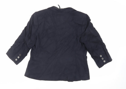 Autograph Womens Blue Jacket Blazer Size 14 - Open