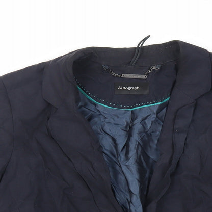 Autograph Womens Blue Jacket Blazer Size 14 - Open