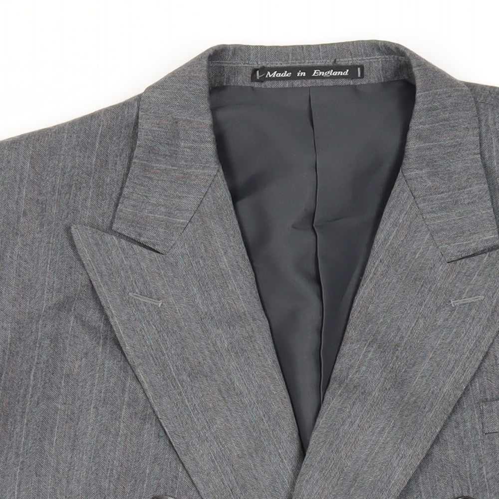 Mens UK Size 46 Harbarry of England Regular Grey Suit Jacket