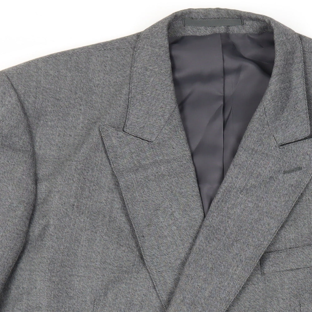 Club Member Mens Grey Polyester Jacket Suit Jacket Size 44 Regular