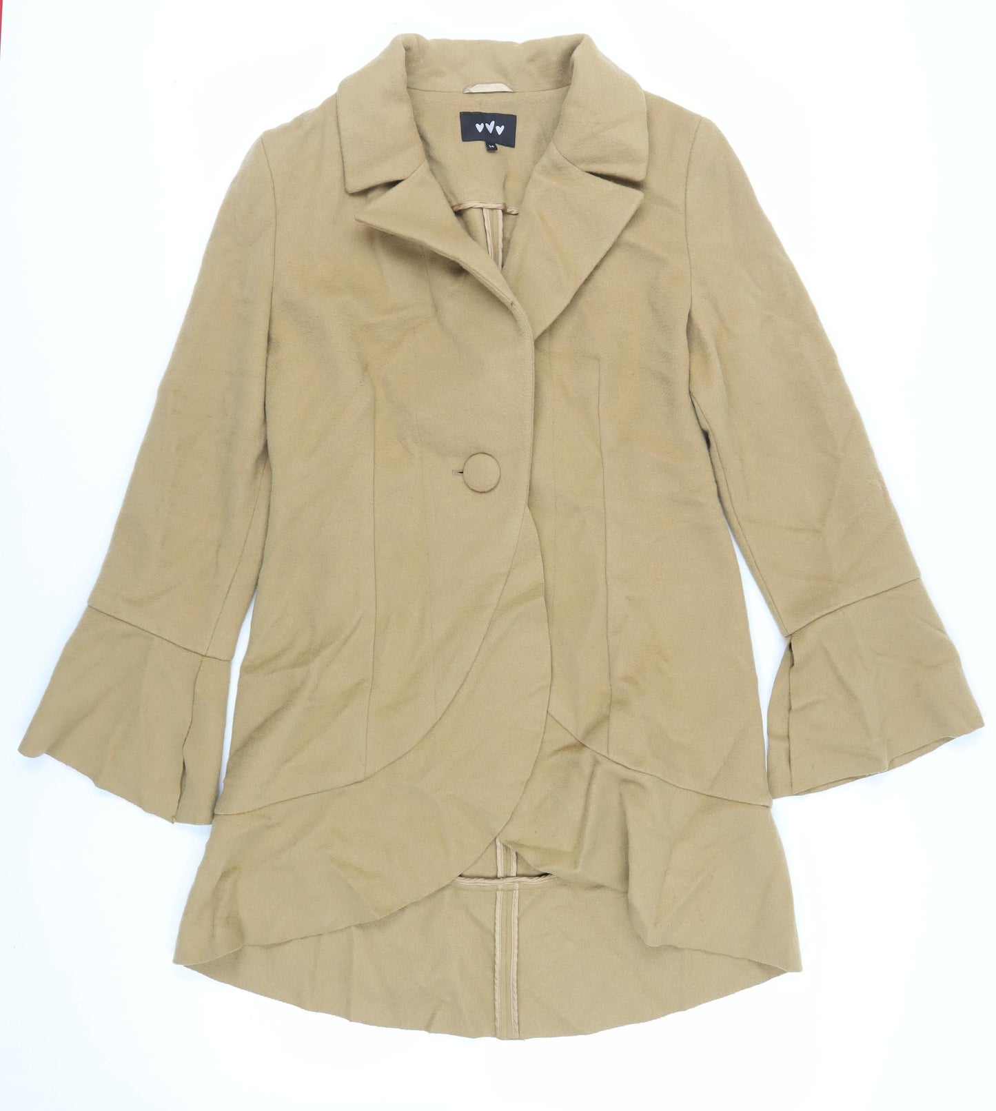Womens UK Size 14 Per Una Brown Overcoat