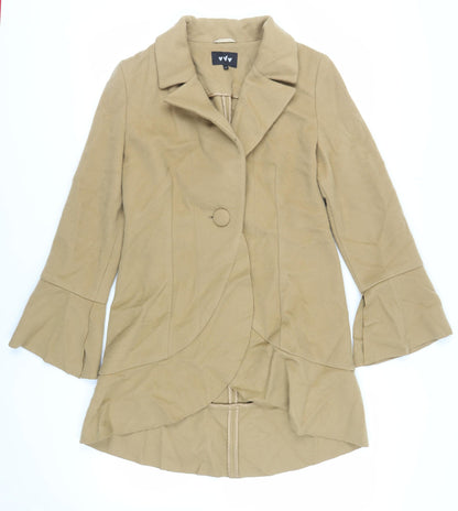 Womens UK Size 14 Per Una Brown Overcoat
