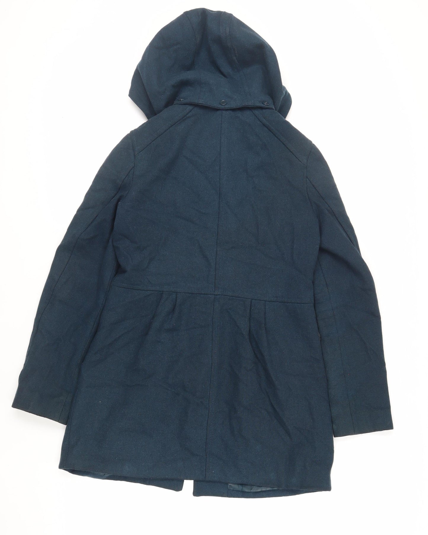 Divided by H&M Womens Green Pea Coat Coat Size 10 Button - Hooded