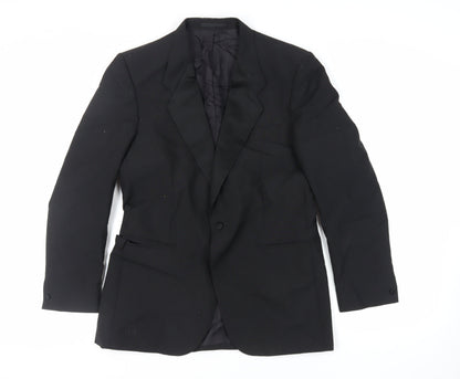 Mens UK Size 40 Turo Regular Black Suit Tuxedo