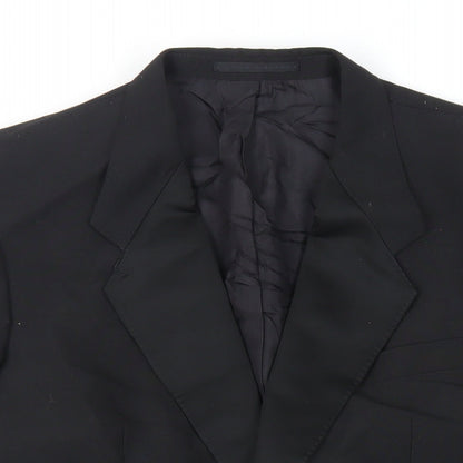 Mens UK Size 40 Turo Regular Black Suit Tuxedo