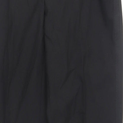 Mens UK Size 34 in Turo Regular Fit Dress Pants Black Trousers