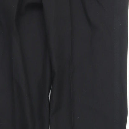 Mens UK Size 34 in Turo Regular Fit Dress Pants Black Trousers