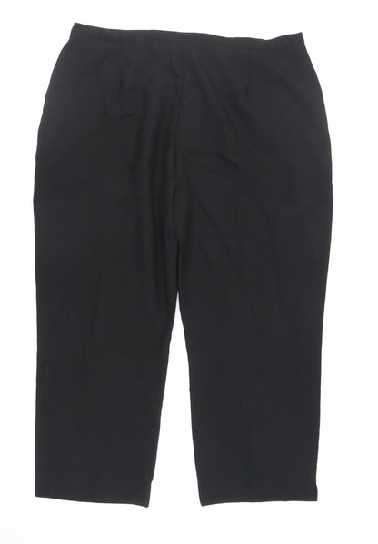 Womens UK Size 20 Sarah Hamilton Regular Fit  Black Trousers