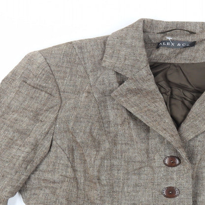 Alex & Co Womens Beige Jacket Blazer Size 10 Button