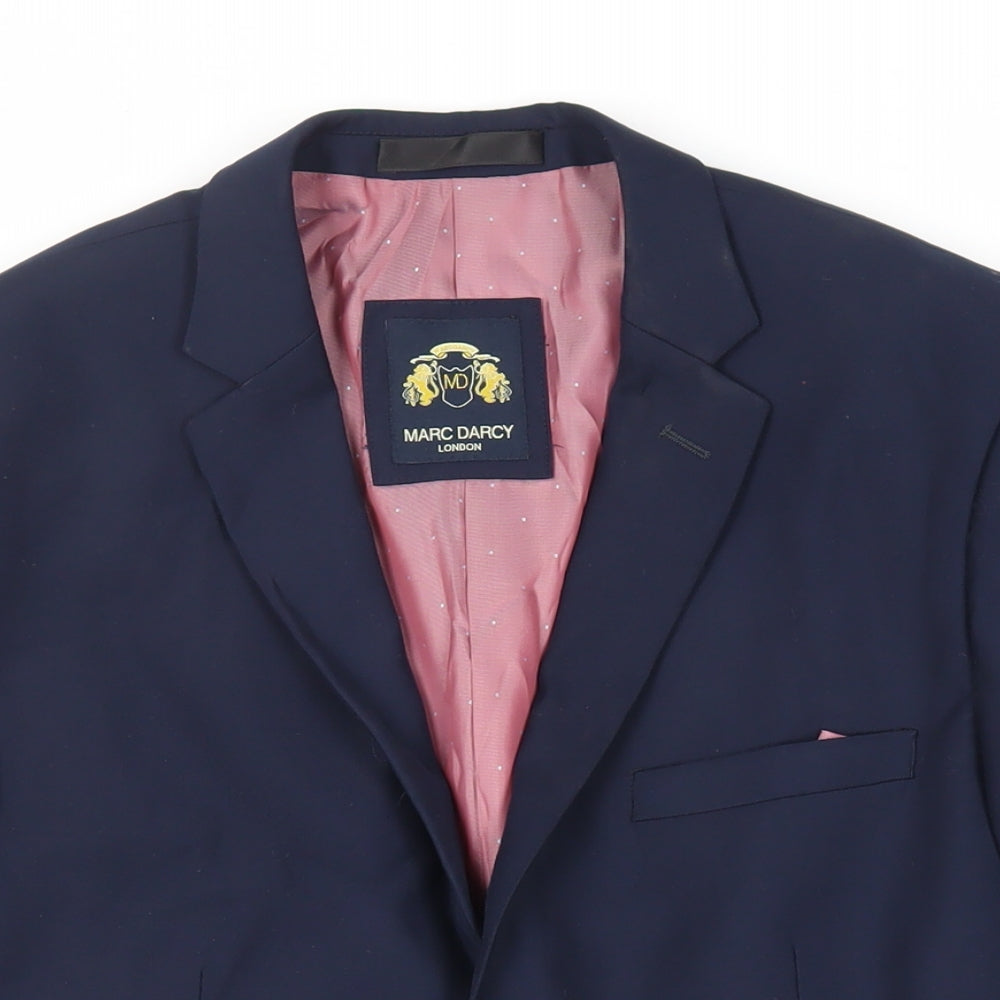 Mens UK Size 40 Marc Darcy Regular Blue Suit Jacket