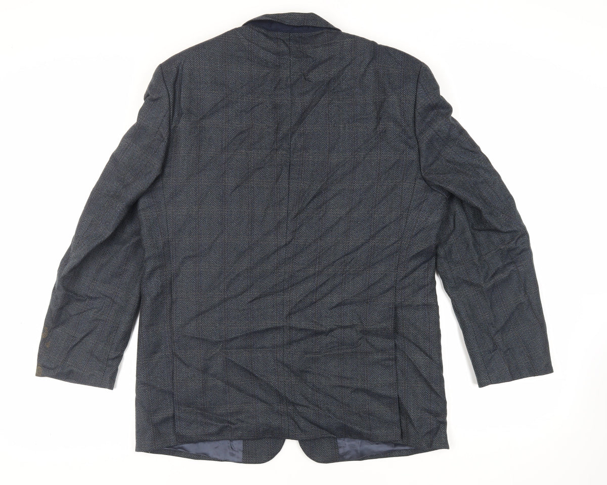 Mens UK Size 42 Wellington Regular Blue Suit Jacket