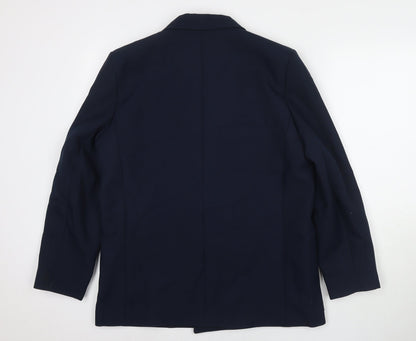 Classics Womens Blue Jacket Blazer Size 14 Button