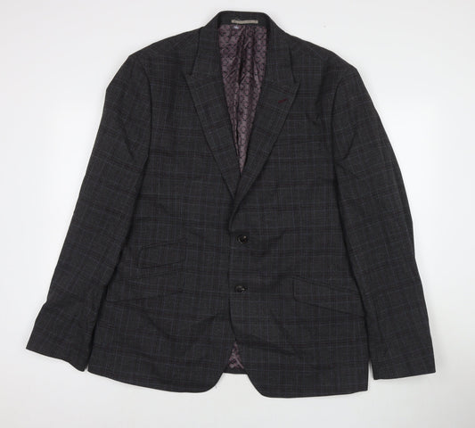 Mens UK Size 48 Burton Regular Grey Suit Jacket