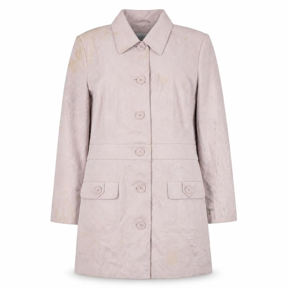 Next Womens Pink Pea Coat Coat Size 14 Button