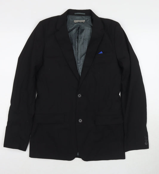 John Lewis Womens Black Jacket Blazer Size 14 Button