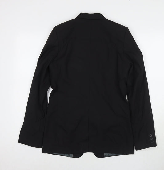 John Lewis Womens Black Jacket Blazer Size 14 Button