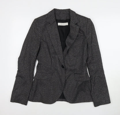 Zara Womens Grey Jacket Blazer Size M Button