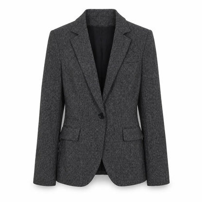 Zara Womens Grey Jacket Blazer Size M Button
