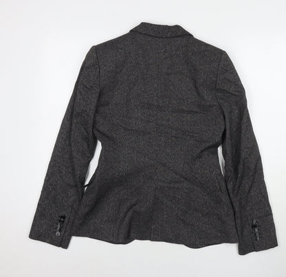 Zara Womens Grey Jacket Blazer Size M Button