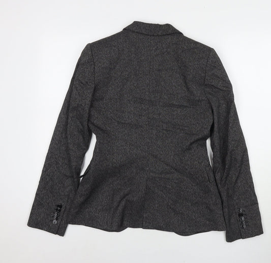 Zara Womens Grey Jacket Blazer Size M Button