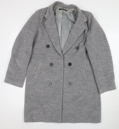 Womens UK Size 10 Boohoo Grey Overcoat