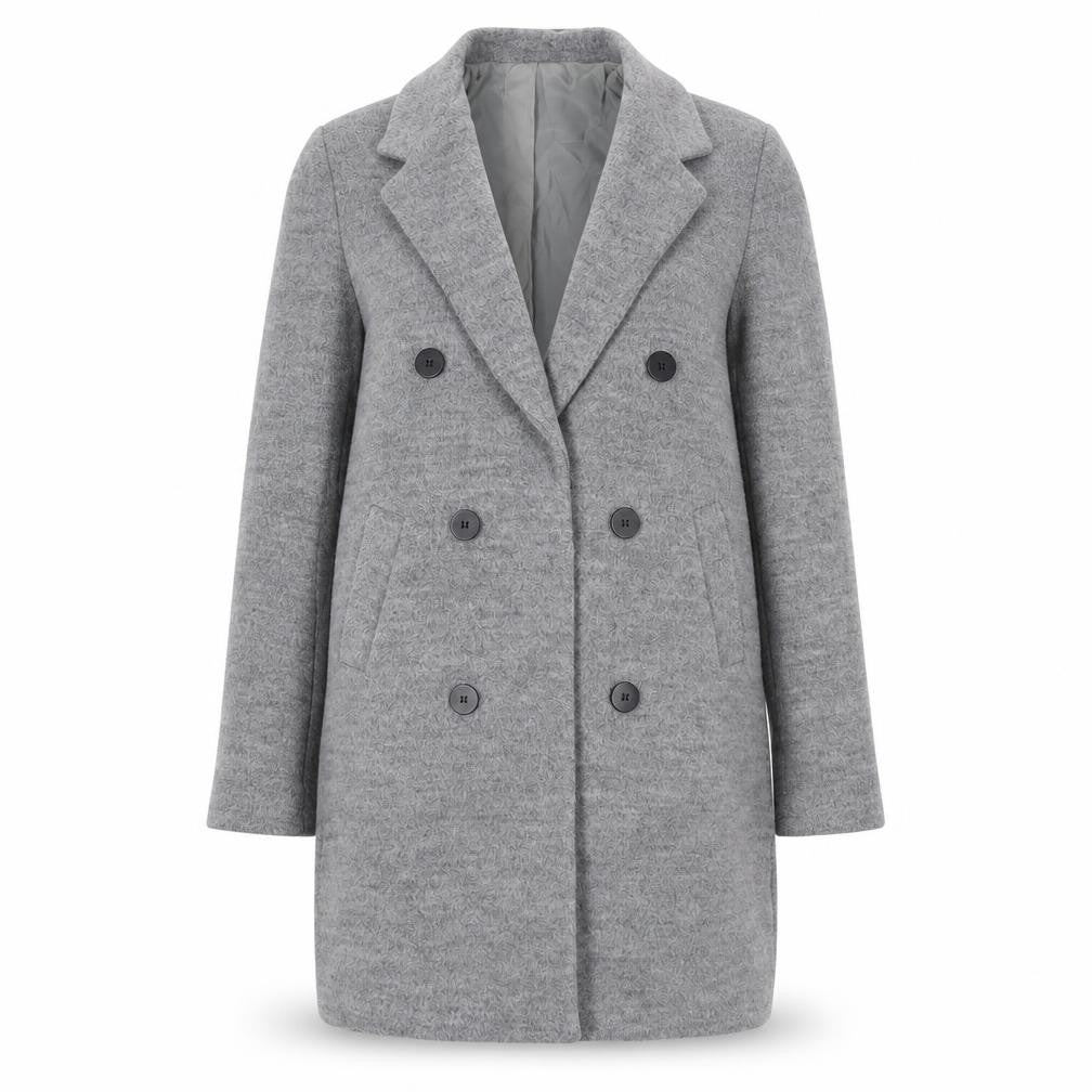 Womens UK Size 10 Boohoo Grey Overcoat