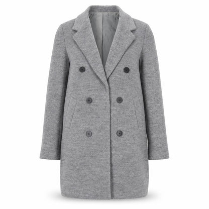 Womens UK Size 10 Boohoo Grey Overcoat