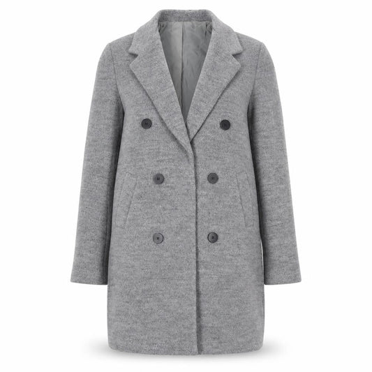 Womens UK Size 10 Boohoo Grey Overcoat