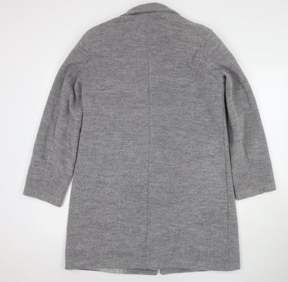 Womens UK Size 10 Boohoo Grey Overcoat
