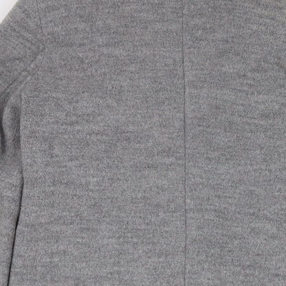 Womens UK Size 10 Boohoo Grey Overcoat