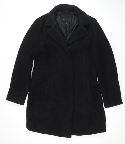 Womens UK Size 12 New Look Black Overcoat