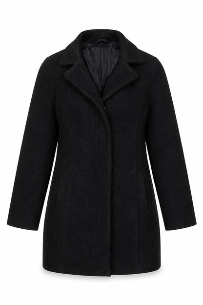 Womens UK Size 12 New Look Black Overcoat
