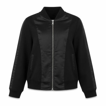 Womens UK Size 10 Label Lab Black Bomber Jacket