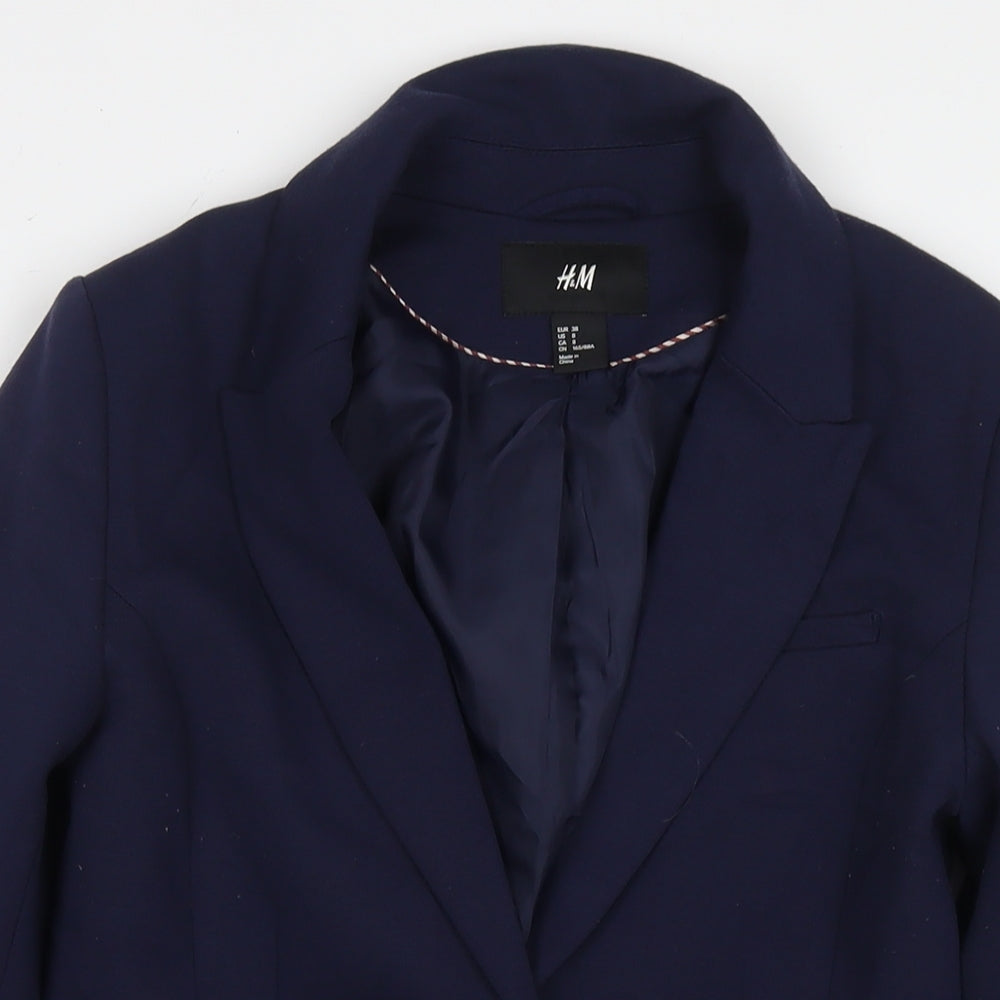 Womens UK Size 10 H&M Blue Jacket