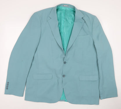 Mens UK Size 40 Boohoo Regular Blue Suit Jacket