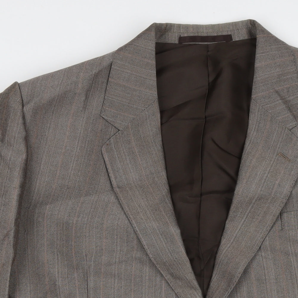 Mens UK Size 44 C&A Regular Brown Suit Jacket