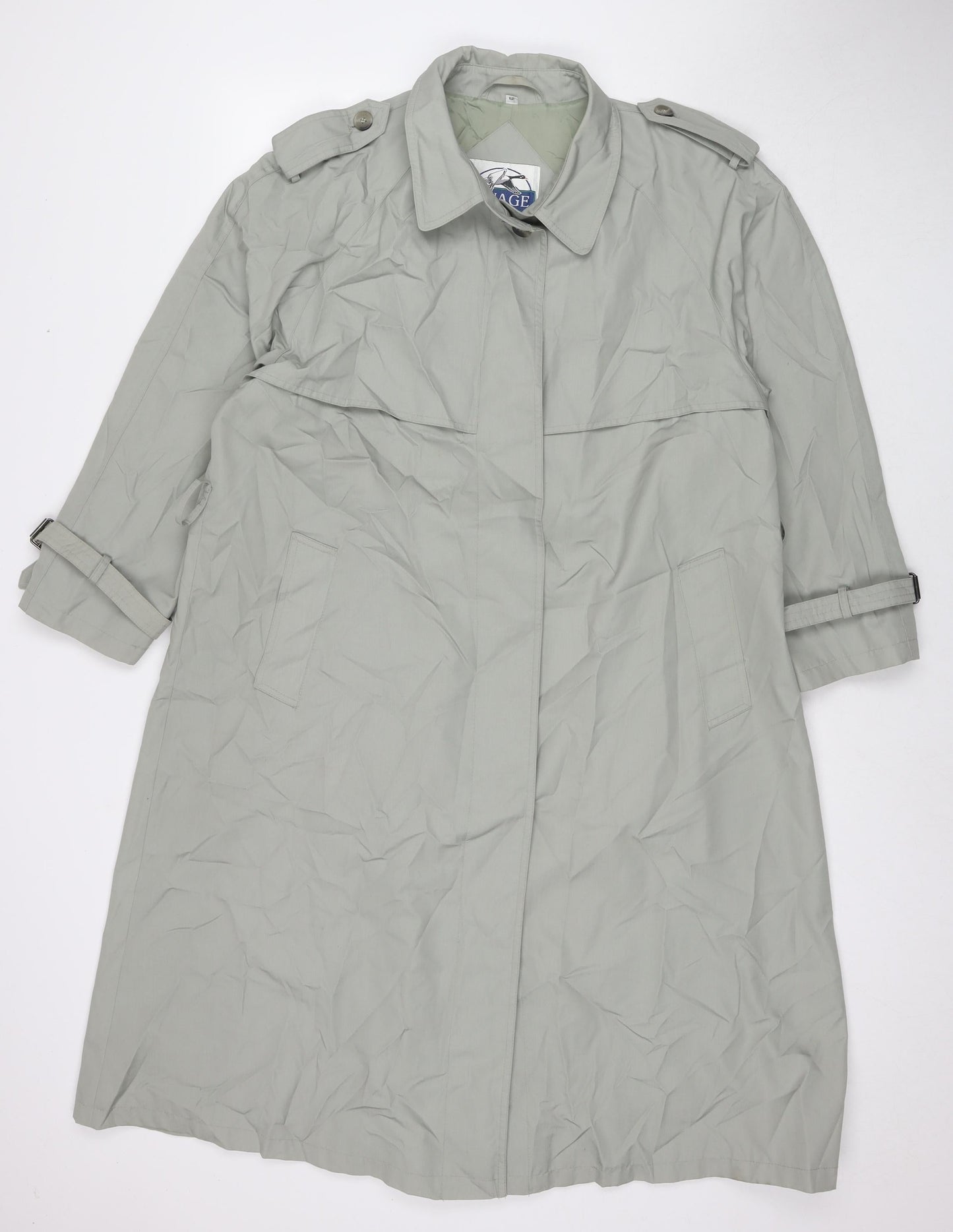 Womens UK Size 12 NuAge Grey Trench Coat