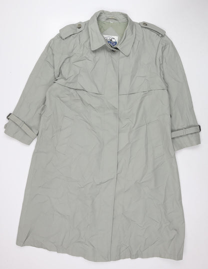 Womens UK Size 12 NuAge Grey Trench Coat