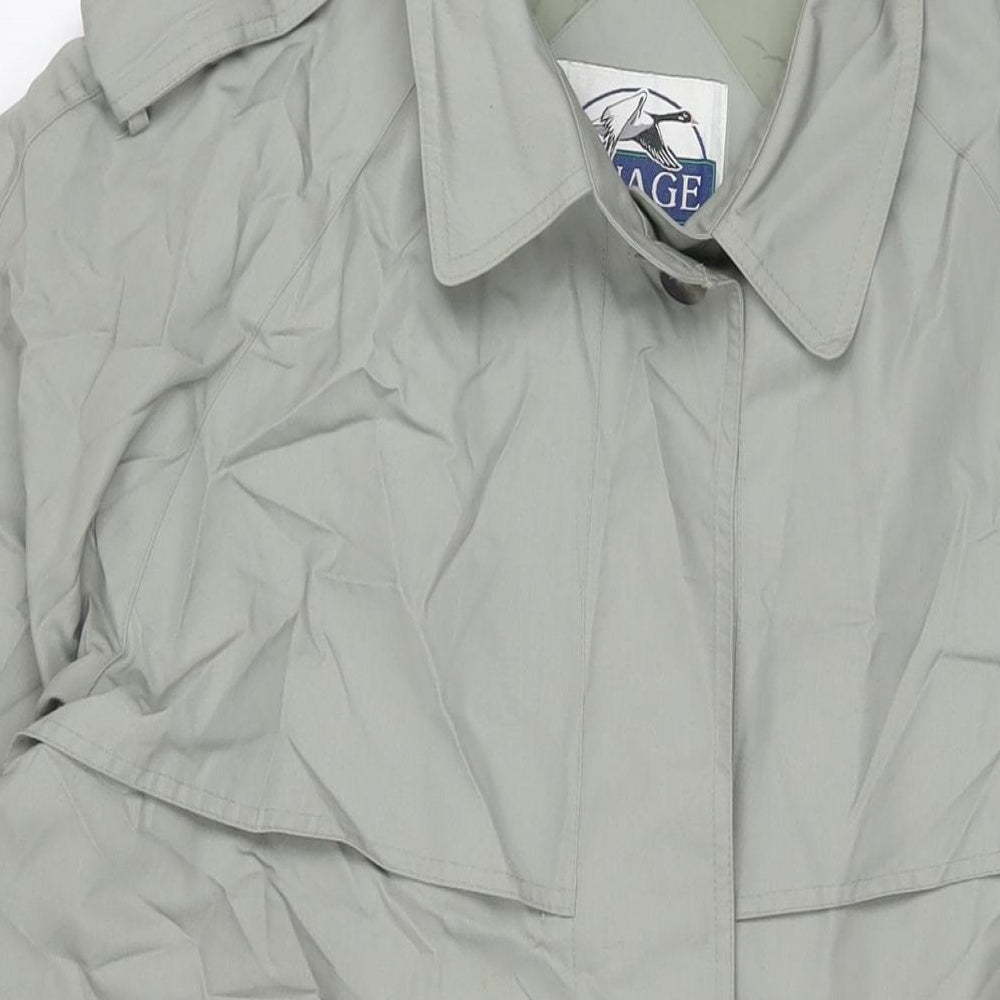 Womens UK Size 12 NuAge Grey Trench Coat